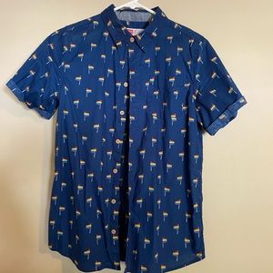 Kids XL button down pride shirt. Fits adult xs/s